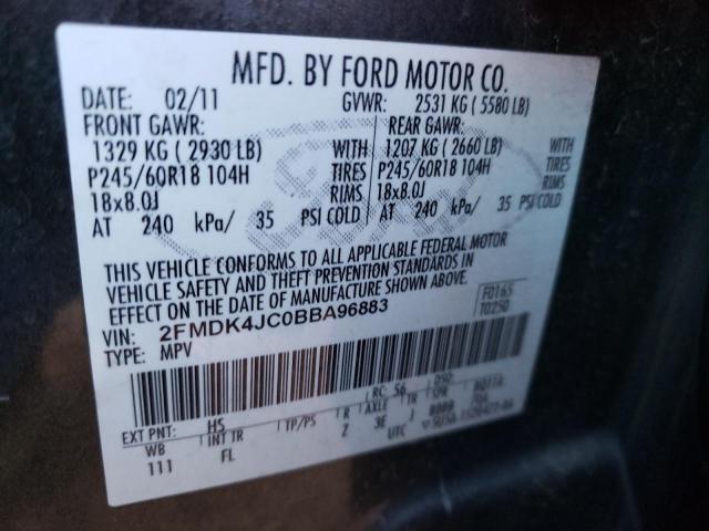 Photo 14 from auction – 2011 FORD EDGE SEL with VIN 2FMDK4JC0BBA96883