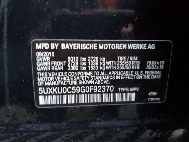 Photo 14 from auction – 2016 BMW X6 SDRIVE3 with VIN 5UXKU0C59G0F92370