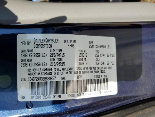 Photo 14 from auction – 2006 DODGE GRAND CARA with VIN 1D4GP24R36B668857