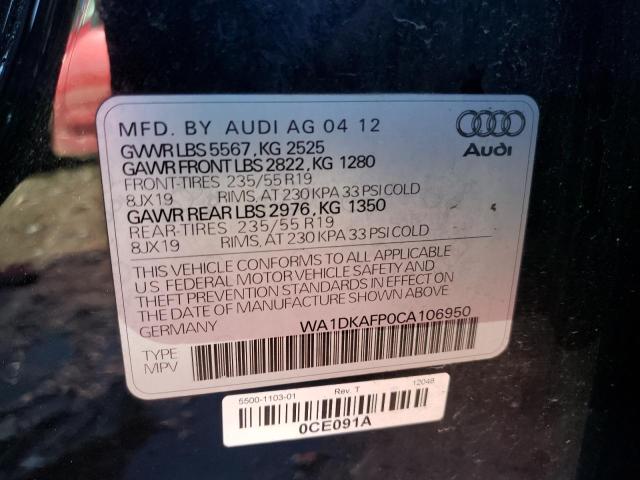 Photo 14 from auction – 2012 AUDI Q5 PREMIUM with VIN WA1DKAFP0CA106950