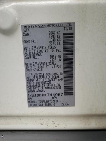 Photo 14 from auction – 2019 NISSAN ROGUE S with VIN 5N1AT2MT1KC744067