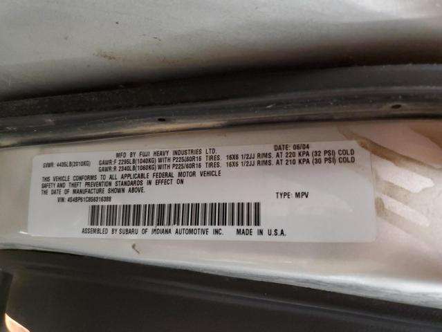 Photo 14 from auction – 2005 SUBARU LEGACY OUT with VIN 4S4BP61C856316388