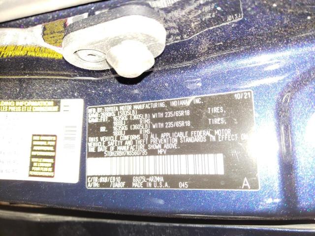 Photo 14 from auction – 2022 TOYOTA HIGHLANDER with VIN 5TDHZRBH7NS560795