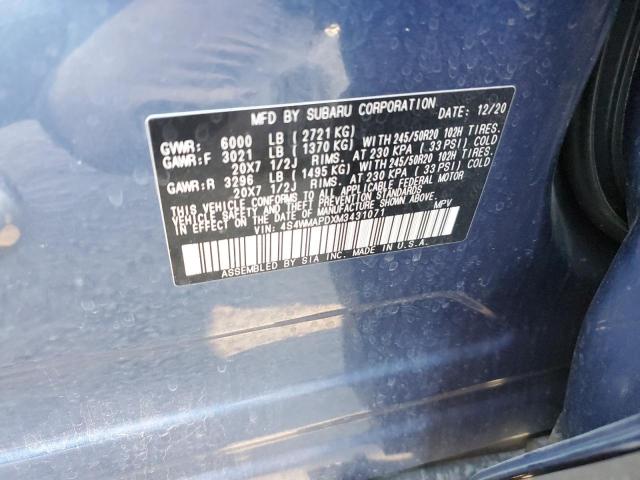 Photo 14 from auction – 2021 SUBARU ASCENT LIM with VIN 4S4WMAPDXM3431071