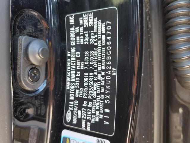 Photo 14 from auction – 2011 KIA SORENTO EX with VIN 5XYKUDA26BG064707