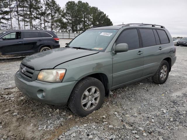 TOYOTA HIGHLANDER 2006 with VIN JTEGP21A260121131 - Photo from auction