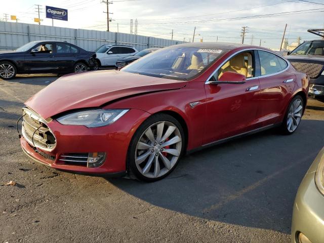 TESLA MODEL S 2014 with VIN 5YJSA1H2XEFP67428 - Photo from auction
