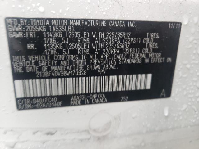 Photo 14 from auction – 2011 TOYOTA RAV4 with VIN 2T3BF4DV9BW170828