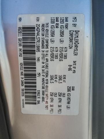 Photo 14 from auction – 2007 DODGE GRAND CARA with VIN 2D4GP44L57R118005