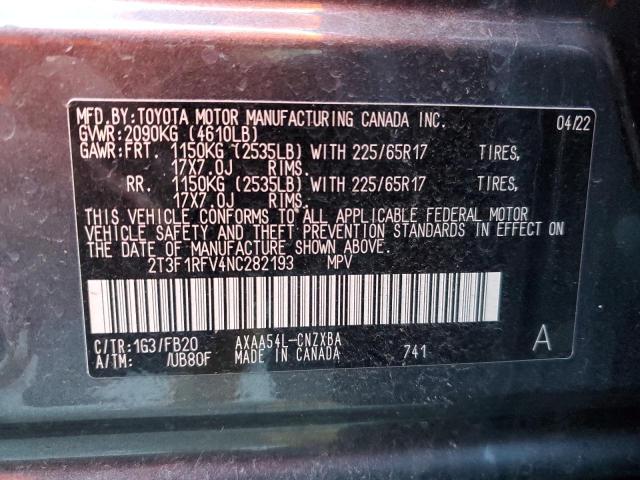 Photo 14 from auction – 2022 TOYOTA RAV4 LE with VIN 2T3F1RFV4NC282193