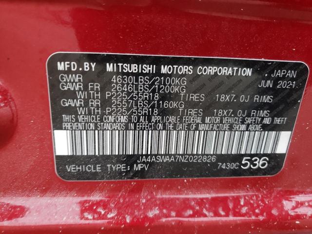 Photo 14 from auction – 2022 MITSUBISHI ECLIPSE CR with VIN JA4ASWAA7NZ022826