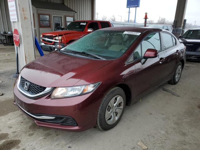 HONDA CIVIC LX 2013 with VIN 19XFB2F56DE091873 - Photo from auction