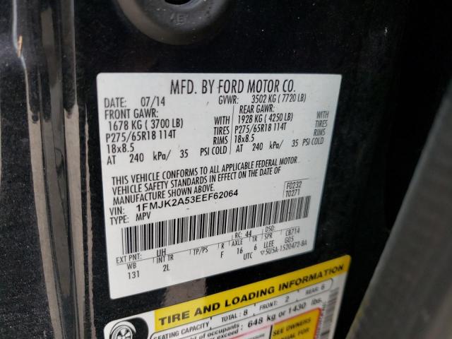 Photo 14 from auction – 2014 FORD EXPEDITION with VIN 1FMJK2A53EEF62064