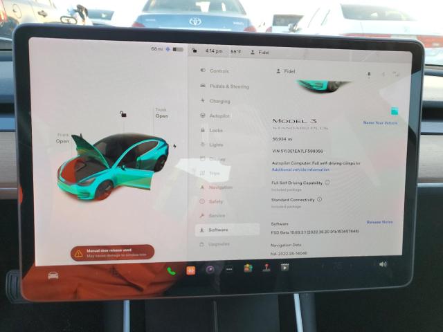 Photo 9 from auction – 2020 TESLA MODEL 3 with VIN 5YJ3E1EA7LF598356