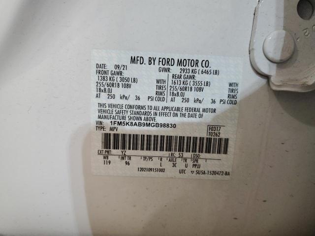 Photo 14 from auction – 2021 FORD EXPLORER P with VIN 1FM5K8AB9MGB98830