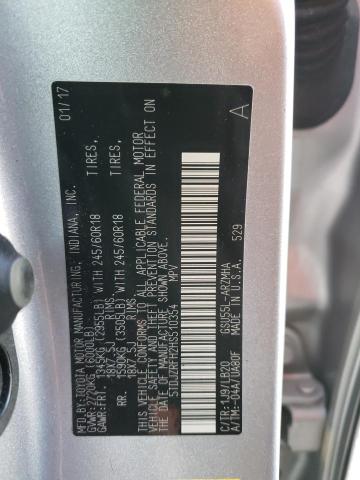 Photo 14 from auction – 2017 TOYOTA HIGHLANDER with VIN 5TDJZRFH2HS510354