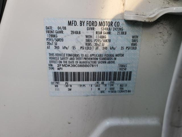 Photo 14 from auction – 2008 FORD EDGE LIMIT with VIN 2FMDK39C08BB07811