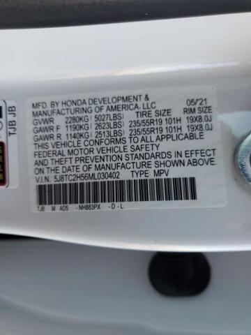 Photo 14 from auction – 2021 ACURA RDX TECHNO with VIN 5J8TC2H56ML030402