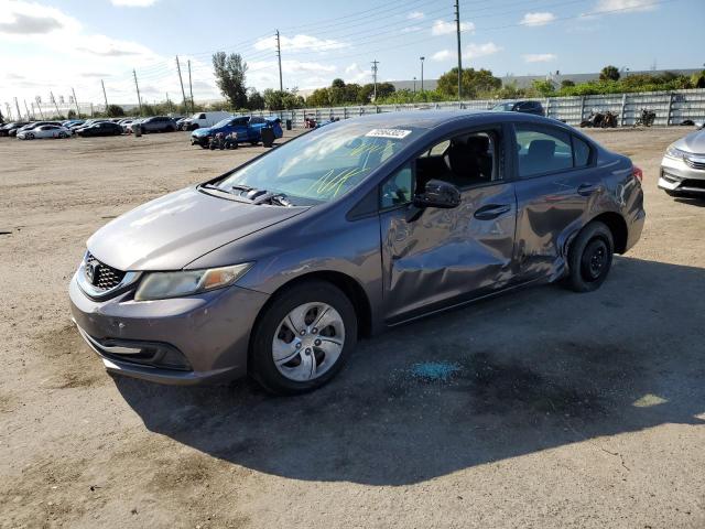 HONDA CIVIC LX 2014 with VIN 19XFB2F55EE012825 - Photo from auction