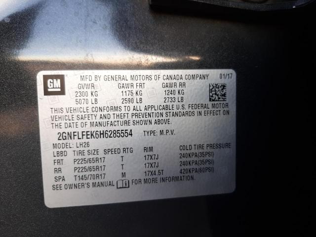 Photo 14 from auction – 2017 CHEVROLET EQUINOX LT with VIN 2GNFLFEK6H6285554