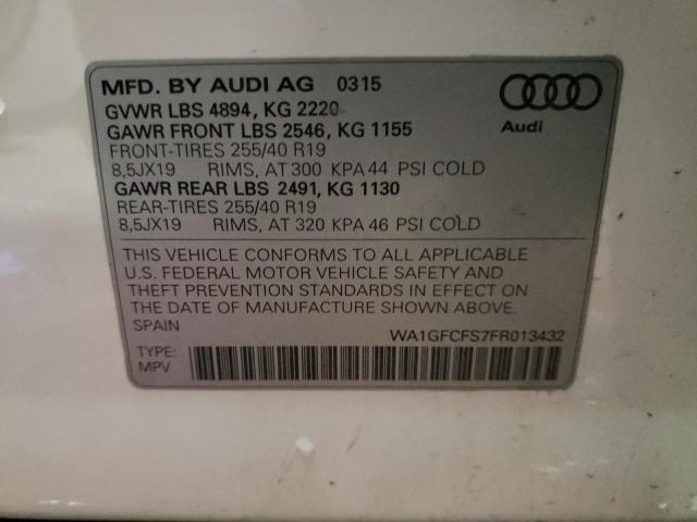 Photo 14 from auction – 2015 AUDI Q3 PRESTIG with VIN WA1GFCFS7FR013432