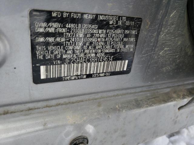 Photo 14 from auction – 2011 SUBARU FORESTER L with VIN JF2SHAEC3BH749634