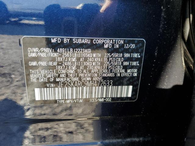 Photo 14 from auction – 2021 SUBARU FORESTER S with VIN JF2SKARC9MH472633