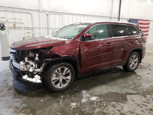 TOYOTA HIGHLANDER 2015 with VIN 5TDJKRFH1FS146252 - Photo from auction