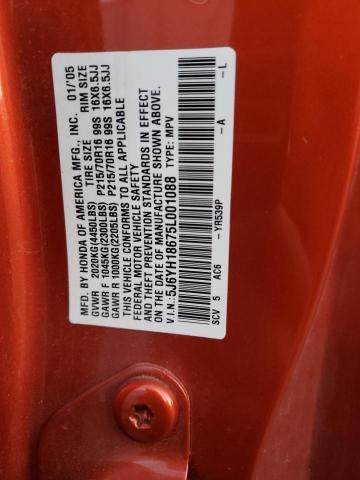 Photo 14 from auction – 2005 HONDA ELEMENT EX with VIN 5J6YH18675L001088