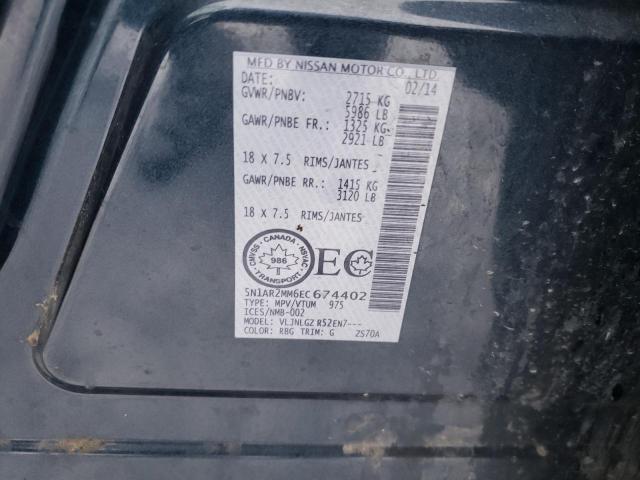 Photo 14 from auction – 2014 NISSAN PATHFINDER with VIN 5N1AR2MM6EC674402