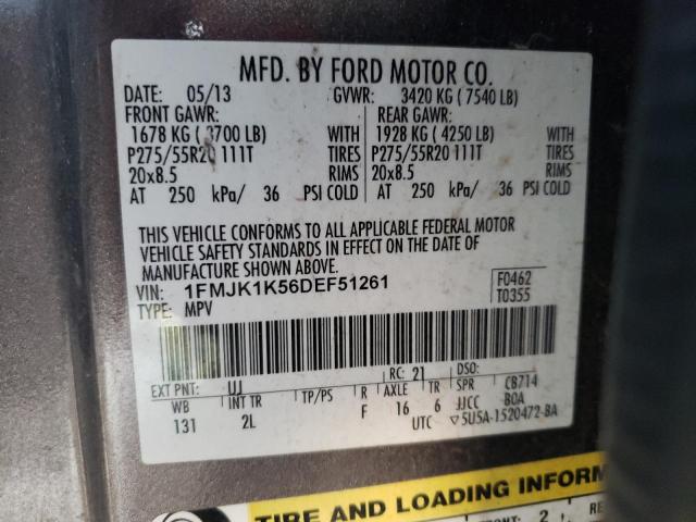 Photo 14 from auction – 2013 FORD EXPEDITION with VIN 1FMJK1K56DEF51261