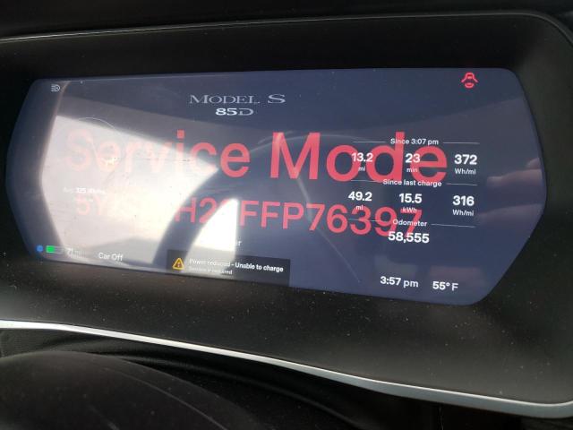 Photo 9 from auction – 2015 TESLA MODEL S 85 with VIN 5YJSA1H22FFP76397