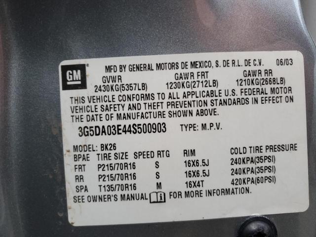Photo 14 from auction – 2004 BUICK RENDEZVOUS with VIN 3G5DA03E44S500903
