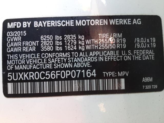 Photo 14 from auction – 2015 BMW X5 XDRIVE3 with VIN 5UXKR0C56F0P07164