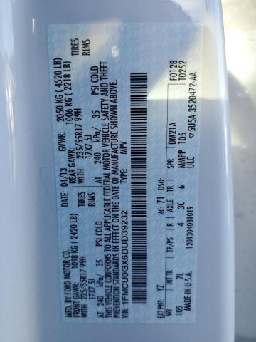 Photo 14 from auction – 2013 FORD ESCAPE SE with VIN 1FMCU0GX6DUD39232