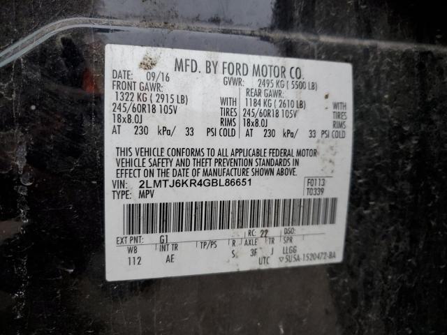 Photo 14 from auction – 2016 LINCOLN MKX SELECT with VIN 2LMTJ6KR4GBL86651
