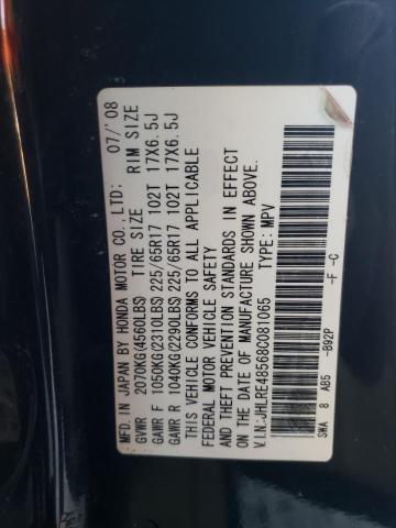 Photo 14 from auction – 2008 HONDA CR-V EX with VIN JHLRE48568C081065