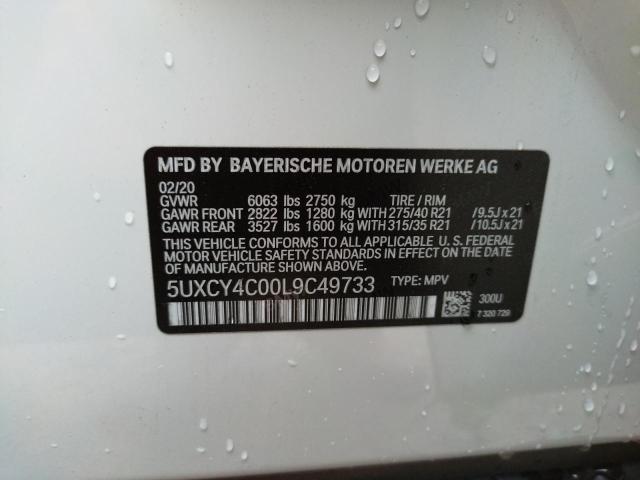 Photo 14 from auction – 2020 BMW X6 SDRIVE with VIN 5UXCY4C00L9C49733