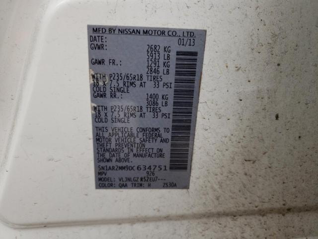 Photo 14 from auction – 2013 NISSAN PATHFINDER with VIN 5N1AR2MM9DC634751