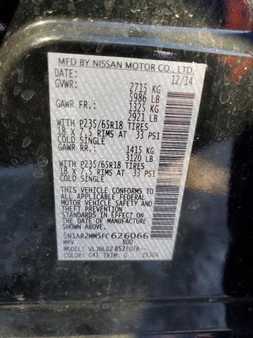 Photo 14 from auction – 2015 NISSAN PATHFINDER with VIN 5N1AR2MM5FC626066