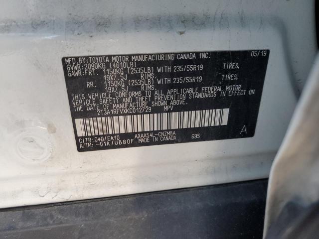 Photo 14 from auction – 2019 TOYOTA RAV4 XLE P with VIN 2T3A1RFVXKC012729