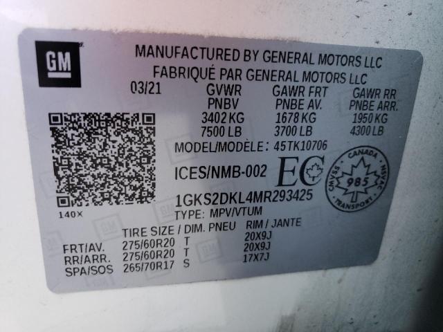 Photo 14 from auction – 2021 GMC YUKON DENA with VIN 1GKS2DKL4MR293425