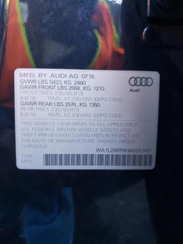 Photo 14 from auction – 2017 AUDI Q5 PREMIUM with VIN WA1L2AFPXHA025747