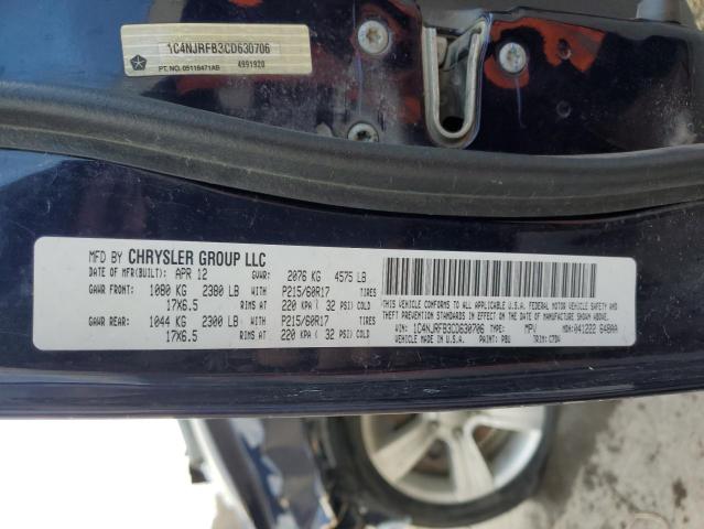 Photo 14 from auction – 2012 JEEP PATRIOT LA with VIN 1C4NJRFB3CD630706