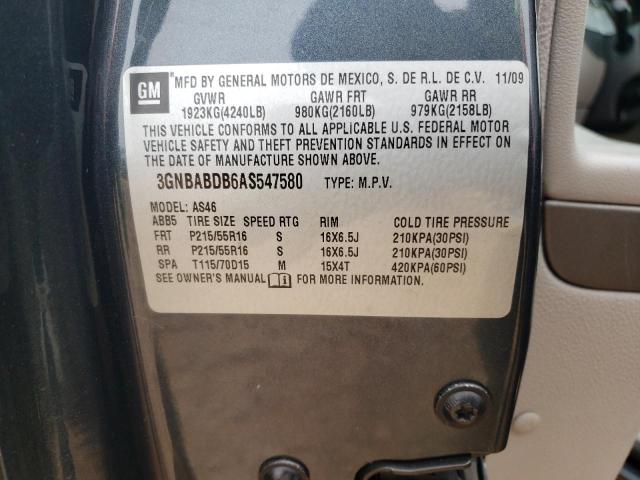 Photo 14 from auction – 2010 CHEVROLET HHR LT with VIN 3GNBABDB6AS547580