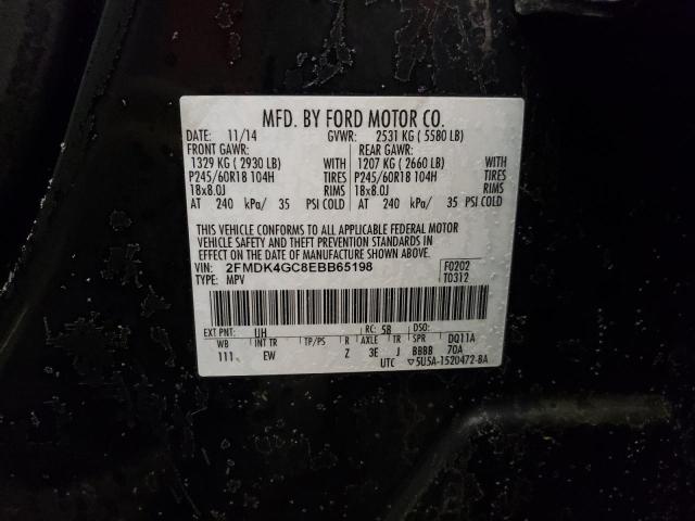 Photo 14 from auction – 2014 FORD EDGE SE with VIN 2FMDK4GC8EBB65198