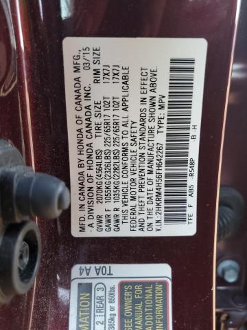 Photo 14 from auction – 2015 HONDA CR-V EX with VIN 2HKRM4H56FH642267