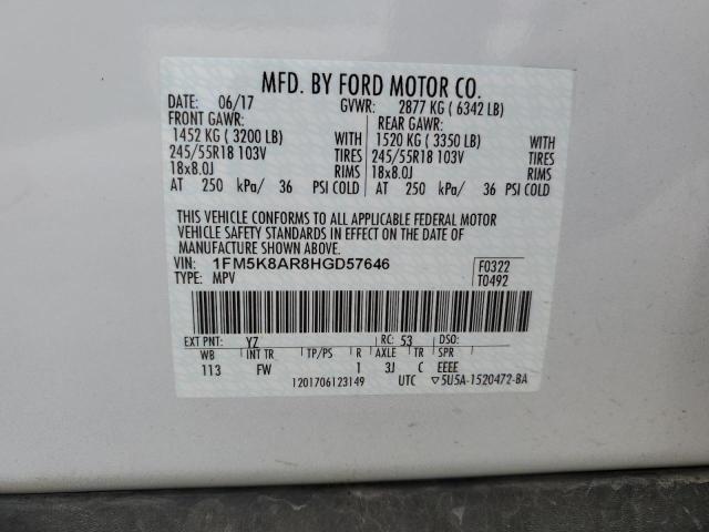 Photo 14 from auction – 2017 FORD EXPLORER P with VIN 1FM5K8AR8HGD57646