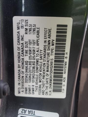 Photo 14 from auction – 2013 HONDA CR-V EXL with VIN 2HKRM3H75DH524915