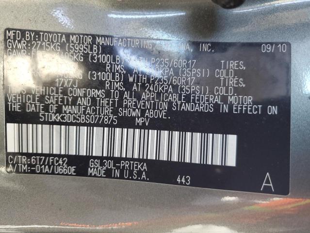Photo 14 from auction – 2011 TOYOTA SIENNA LE with VIN 5TDKK3DC5BS077875